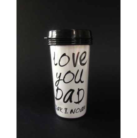 TAKE AWAY CUP - LOVE YOU MOM eller LOVE YOU DAD
