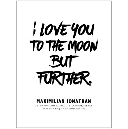 I LOVE YOU TO THE MOON