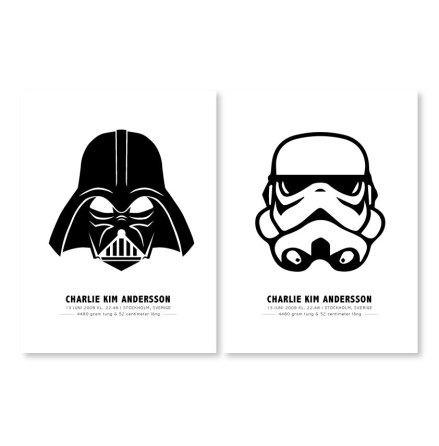 DARTH VADER & STORM TROOPER - PARPOSTERS 2 ST POSTERS