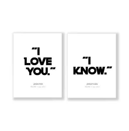 PARPOSTERS - I LOVE YOU STARWARS TYPE 2 st posters