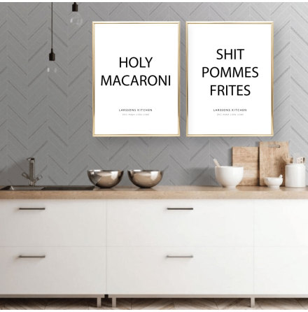 PARPOSTERS - HOLY MACARONI SHIT POMMES FRITES 2 st posters